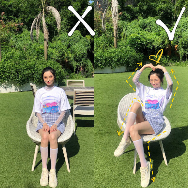 巧用椅子拍照更加显瘦坐姿pose合集9个可爱系pose告别拍照尴尬67