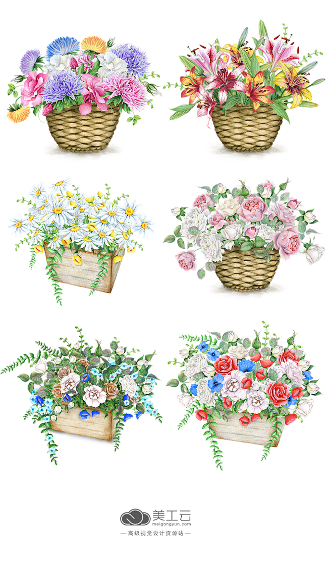 Watercolor-Flowers鲜花...