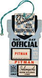 1939 Indianapolis 500 Race Day Official Pitman Pass