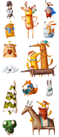 可爱手绘矢量动物大集合_PNG