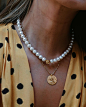 Sportin my new fave mini Jacquemus  Versace pearl necklace  available