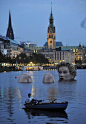 "Badenixe" (bathing beauty) sculpture in Hamburg, Germany