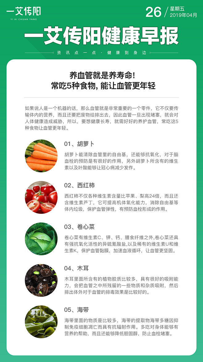 一艾传阳健康早报
