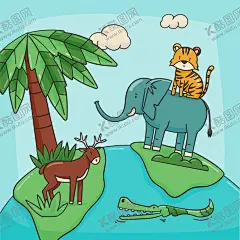卡通森林动物插画童话乐园儿童绘本 【酷图网】长颈鹿,大象,鳄鱼,小鹿,森林动物,动物王国,可爱动物,野生动物,动物世界,动物手绘,动物,童话乐园,宠物乐园,幼儿画报,卡通动物,动物乐园,森林大冒险,森林奇遇,书本插画,动物漫画,幼儿园,儿童绘本,动物园,保护动物,动物农场,手绘动物,卡通绘本,宠物之家,宠物饲养,动物卡通,动物贴纸,动物素材