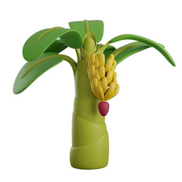 C4D三维绿植香蕉树卡通Blender工...