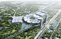 gmp Selected to Design Vietnam’s National Exhibition and Trade Fair Center,Bird's eye view. Image © Atchain