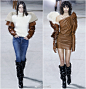 Saint Laurent F/W 2017｜设计师Anthony Vaccarello犀利剪裁下的摇滚女战士，不对称的个人特色混合华丽的Disco风～没有铅笔大长腿千万别尝试这靴，绝对灾难！ ​​​​