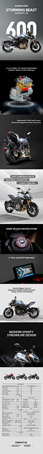 qjmotor 600摩托车详情设计