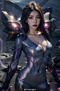 哇噻！绝美啊！AI卡莎！

#电竞艺术家# ​​​​