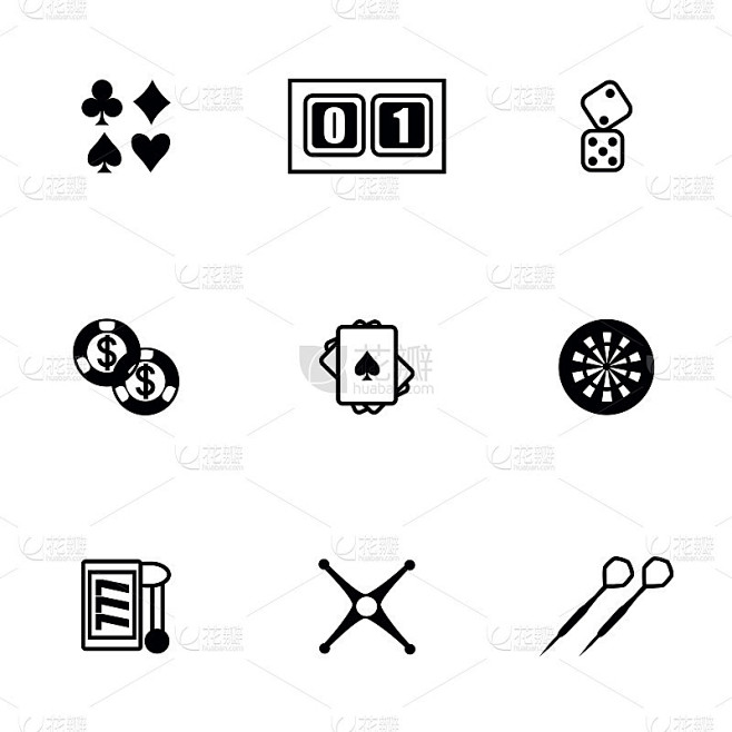 向量赌场图标集