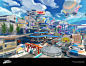 Artes do game Sunset Overdrive, da Insomniac, por Vaughan Lin | THECAB - The Concept Art Blog