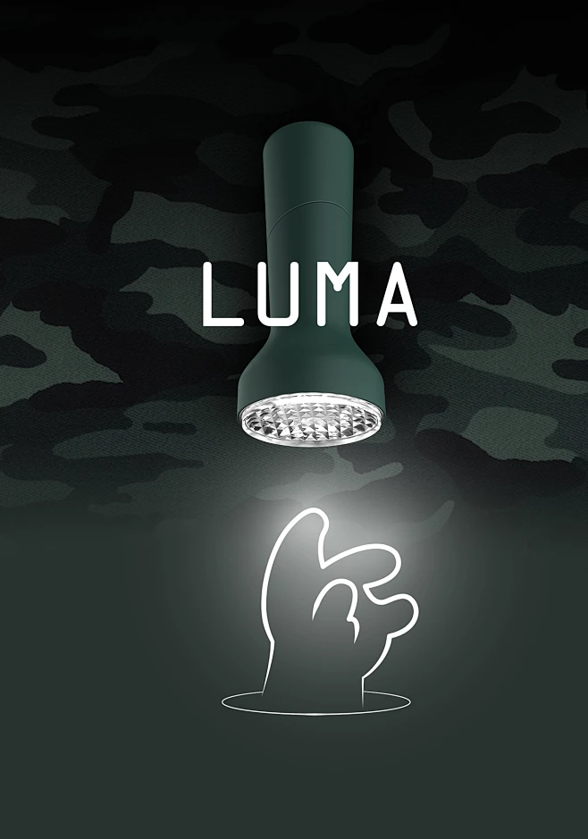 LUMA - Night torch : - JustforFun 2014 - 1 week -Luma is a night light for the little soldiers who are hunting the night’s monsters.When the kid is scared and start shiver he close his fist for fear. Luma allows to have more light when the hunter becomes 