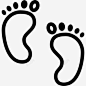 婴儿脚ios7Lineicons图标