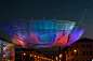 studio echelman weaves flowing and luminous 'earthtime' for mercedes benz in munich
