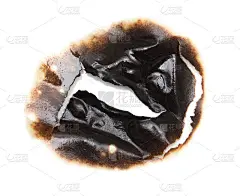 纸上烧了个洞