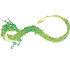花瓣素材_端午节通用国潮风插画青龙中国龙插画元素_193499684