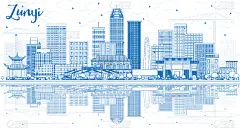 城市天际线,轮廓,遵义,蓝色,旅途,商务,直的,现代,鸟类