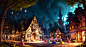 00216-4274620517-High saturation, strong contrast,enchanted world, movie setting, colorful, mystical, town square, forest, whimsical, festive cel