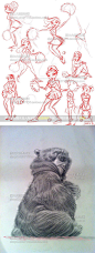 200张超牛气迪士尼大师风格动物动作形态参考图片CG插画 动画妖怪-淘宝网