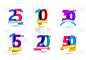 周年纪念,数字25,数字,数字10,生日,分离着色,50年节,华丽的,设计,布置
