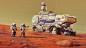 Mars 21, Maciej Rebisz : It's been a while since my last space artwork, so here's the fresh one - just a couple of astronauts exploring Mars in their mighty rover.

http://spacethatneverwas.tumblr.com