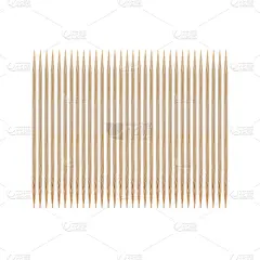 竹牙签孤立在白色背景上