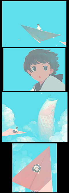 骑鲸的少年采集到色彩