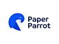 Paper Parrot creative logo brand consulting nature wild bird animal parrot paper design abstract creative logotype icon symbol mark branding logo