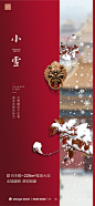 【源文件下载】 海报 房地产 小雪 二十四节气 门 下雪 树枝 247436