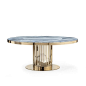 Round table with marble top - Giorgio Collection