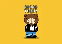 巧克力熊潮流壁纸设计 #色彩# #排版# #Logo# #包装# #经典# #网页#