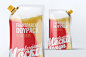 吸嘴透明袋装果汁饮料冷饮美食包装展示效果图VI智能贴图PS样机素材 transparent doypack package mock-up - 南岸设计网 nananps.com