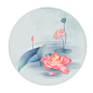 清明清明节中国风手绘水彩荷花荷叶插画元素背景荷花水墨