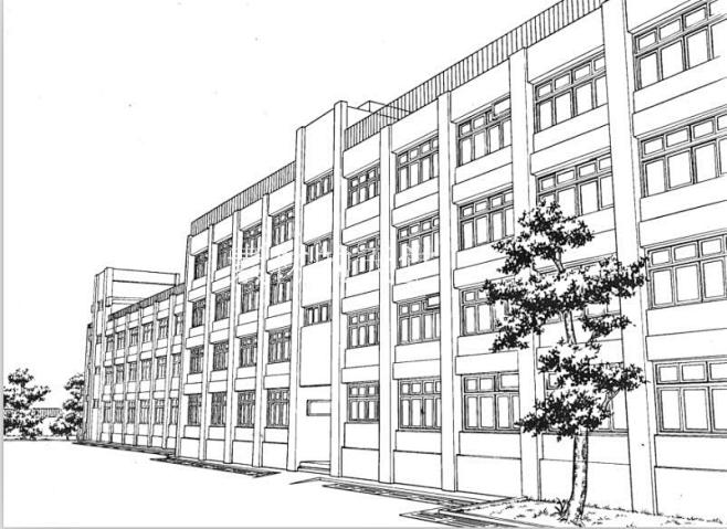 k2 现代建筑场景线稿 学校街道大厦餐厅...