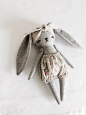 We are proud to introduce the New Addition to the Little Miss Tippy Toes range, Tiny Bunny. An original and unique design exclusive to Little Miss Tippy Toes.She stands at approx 24cms tall. Her body is fully lined, heat bonded and she is carefully constr