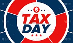 美国的国家纳税日。联邦报税截止日期。个人所得税申报表必须向联邦政府提交的日子。美国爱国的海报。矢量图