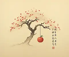 苹果树，书法风格，任天堂，陶艺家故事家