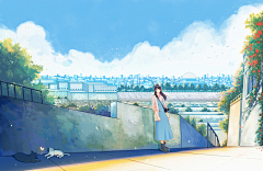 桃漫野采集到底图 | 素锦插画