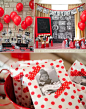 INSTAGRAM THEMED PARTY! "A year in an instant!" So many cute ideas! Via Karas Party Ideas KarasPartyIdeas.com #instagram #party #ideas #first #birthday #year #decor #supplies #cake #red #black #white