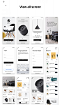 Mobile UI kit message Ecommerce shopping app furniture app shop app Mobile app UI ui kit