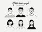 Hand drawn colorless people avatar by Jonathan Larenas  Dribbble
