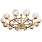Extreme Large 8.5 ft. Chandelier in Brass and Art-Glass Spheres | 1stdibs.com