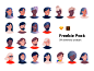 Diversity Avatars ui colorful vector set free head people illustrations sketch diversity design inclusive download pack avatars freebie