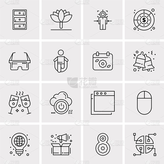 set 16 universal ico...