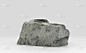 白色背景的孤立的现实岩石，3D渲染，没有人