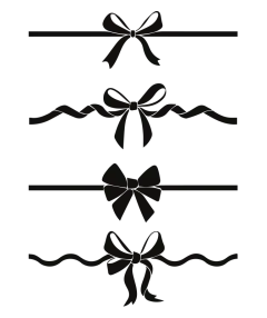 蝴蝶结 黑白png 抠图 
