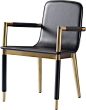 The Folio Arm Chair is slim, modern and luxurious. An elegant brass structure holds the thinnest leather wrapped shell. Functional connection points at the back become details: contemporary design with a stylistic reference to 1960’s European modernism. T