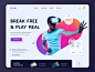 VR Website Design ui design uiux ui user interface design uidesign kahf website design landing page