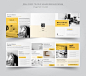 Premium Vector | Real estate square trifold brochure