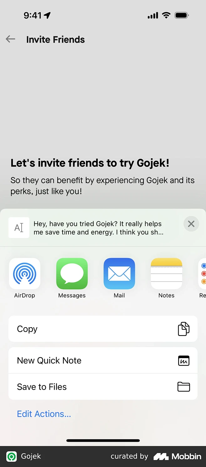 Gojek screen